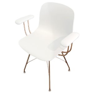 Troy Armchair Wireframe Copper/White