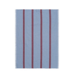 Hale Tea Towel Faded Blue/Burgundy 현 재고