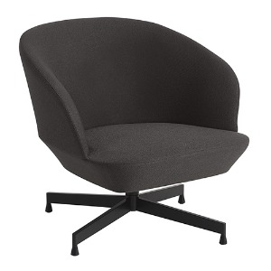 Oslo Lounge Chair Swivel Base Twill Weave 990/Black Legs