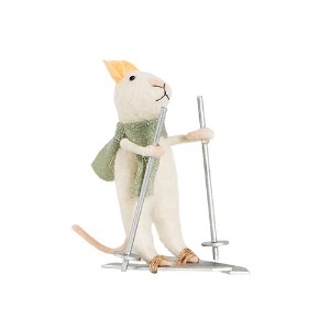 Skiing Wonderland Mouse Felt Decoration 30%