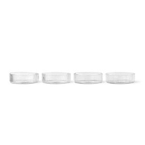 Ripple Serving Bowls Set of 4 Clear 10%
