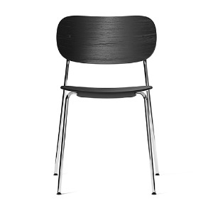 Co Dining Chair Chrome Steel/Black Oak 