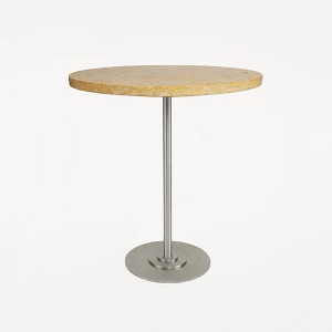 Table 57 Yellow Limestone/Stainless Steel Ø70