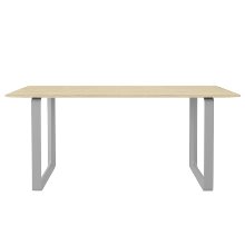 70/70 Table  Solid Oak/Grey