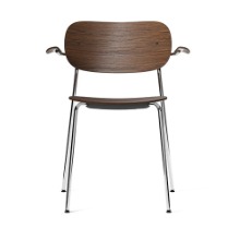 Co Dining Chair With Armrest Chrome Steel/Dark Stained Oak 현 재고