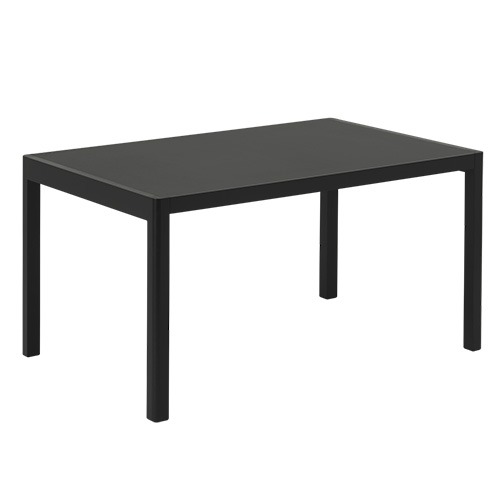 Workshop Table Black Linoleum/Black 3 Sizes