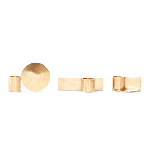 Fundament Candle Holders Brass