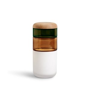 Pi-No-Pi-No Vase Opal White/Bronze /Green  (50%할인)