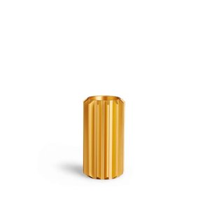 Gear Candle Holder Gold Tall