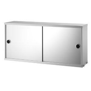 Cabinet With Mirror Doors  Grey