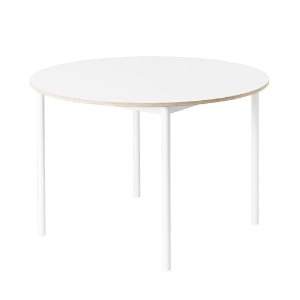Base Table Round White Laminate/Plywood/White 110cm  현 재고