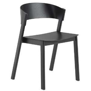 Cover Side Chair Wooden Seat Black
