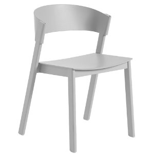 Cover Side Chair Wooden Seat Grey