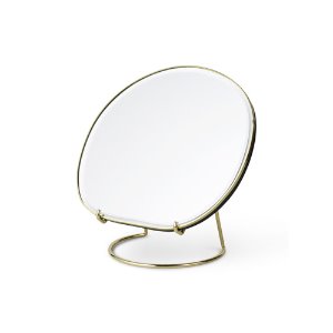 Pond Table Mirror  Brass 