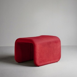 Etcetera Footstool Ruby Red