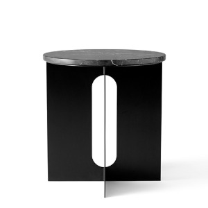Androgyne Side Table Black Steel/Nero Marquina Marble