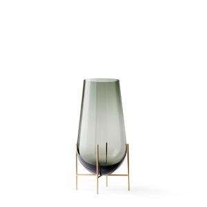 Échasse Vase Small Smoke/Brushed Brass