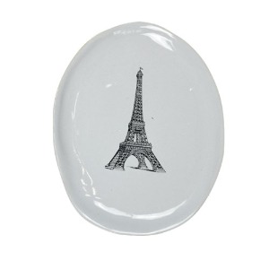 Souvenir Oval Plate Medium Eiffel Tower 