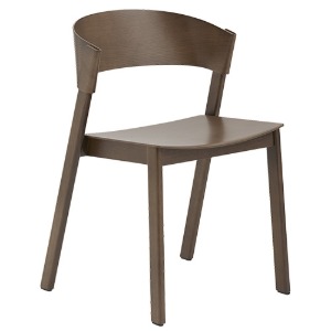 Cover Side Chair Wooden Seat Stained Dark Brown  현 재고