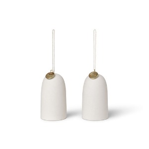 Bell Ceramic Ornament  Set of 2 Off-White 30%