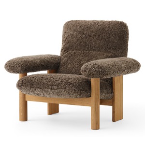 [구매시 Brasilia Ottoman 무료증정 10/1-10/31]Brasilia Lounge Chair Sheepskin Root/Natural Oak