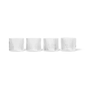 Ripple Low Glasses Set of 4 Clear 현 재고