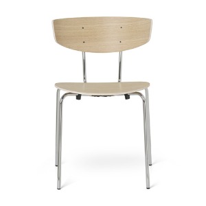 Herman Dining Chair Chrome White Oiled Oak 30%