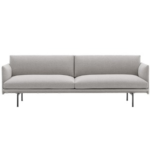 Outline Sofa 3-Seater   Clay 12/Black