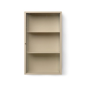 Haze Wall Cabinet Reeded Glass Cashmere