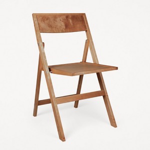 Folding Flat Chair Warm Brown Birch
