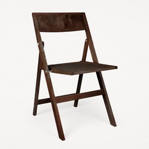 Folding Flat Chair Dark Brown Birch