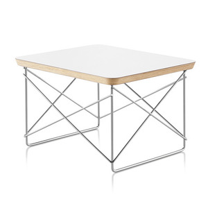 Eames Wire Base Low Table White Top / Chrome Base
