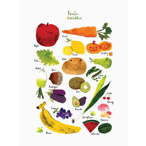 Fruits &amp; Vegetables 50x70cm