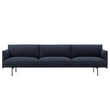 Outline Sofa 3 1/2-Seater Textile/Black Base