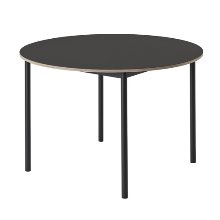 Base Table Round Black Linoleum/Plywood/Black 110cm