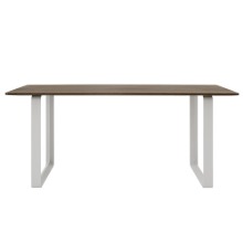 70/70 Table Solid Smoked Oak/Grey