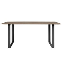 70/70 Table Solid Smoked Oak/Black