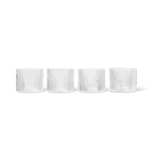 Ripple Low Glasses Set of 4 Clear